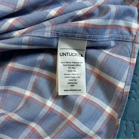 Untickit 2XL Men’s 100% Cotton Plaid Button Down Long Sleeve - Picture 4 of 9